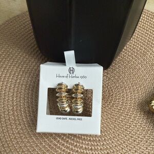 House of Harlow 1960 Gold Hoop Earrings